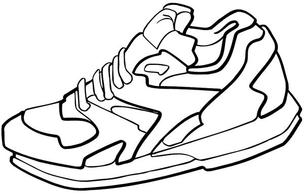 A sports shoe vinyl sticker. Customize on line. Shoes 083-0115